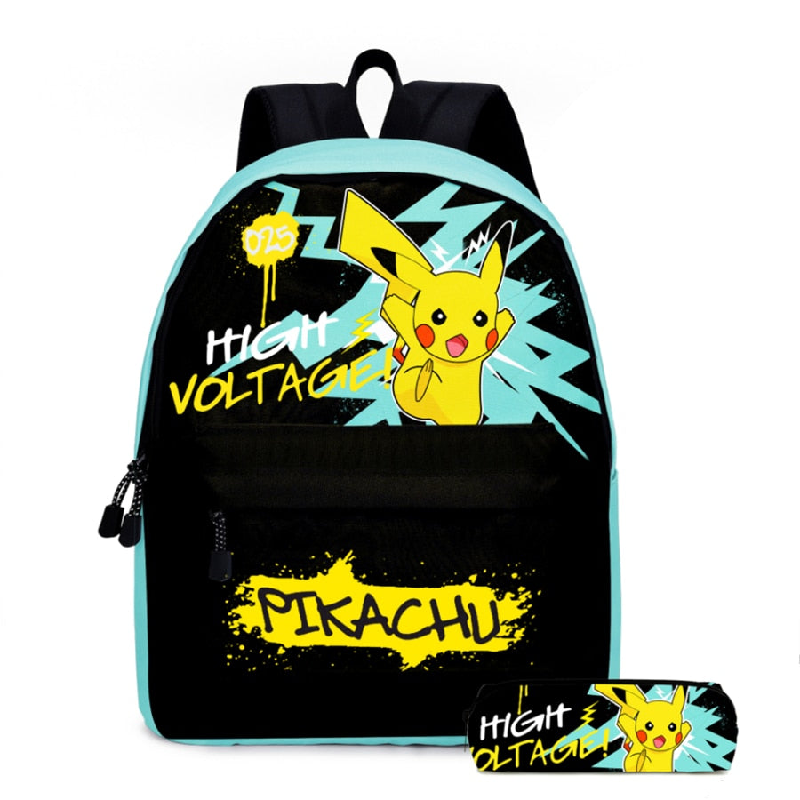 Pikachu Backpack with Anime Accessories