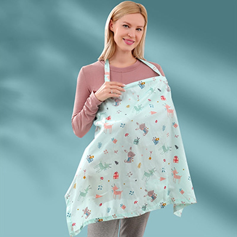 Cotton nursing cape for breastfeeding.