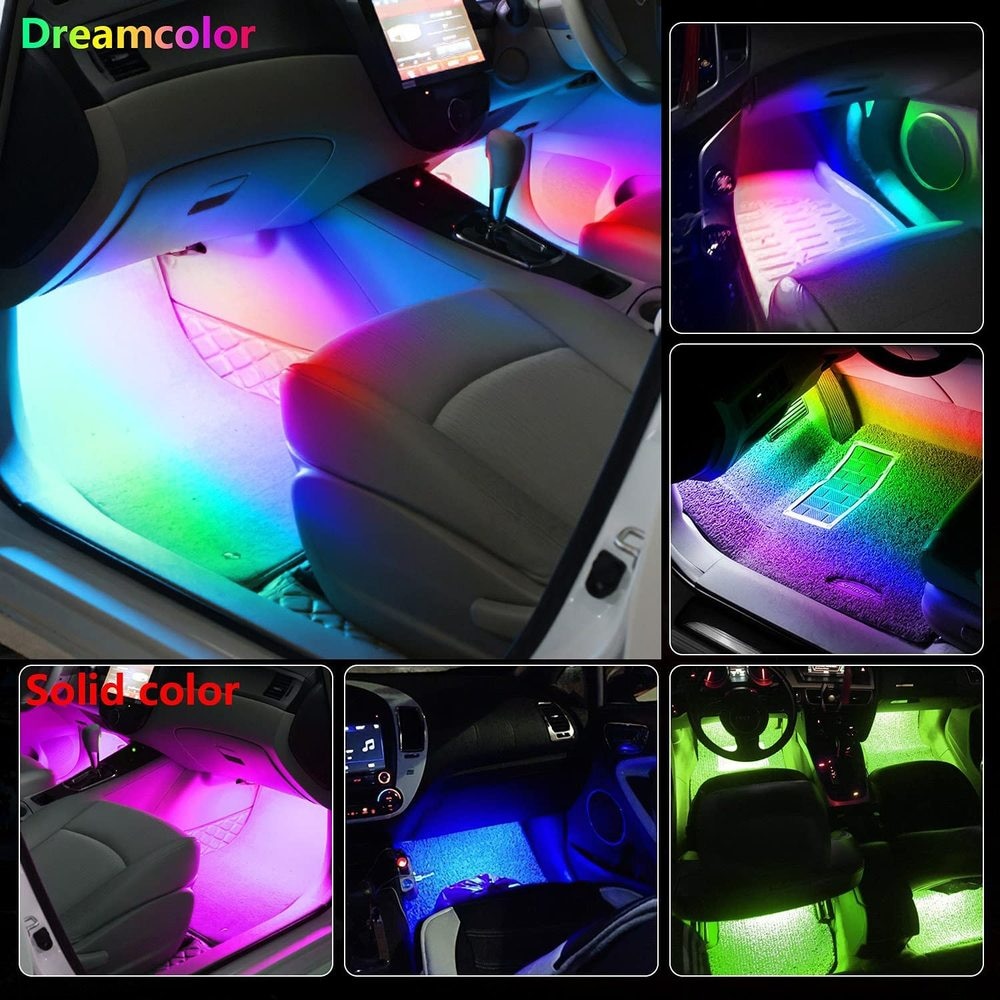 Vibrant car interior LED kit.