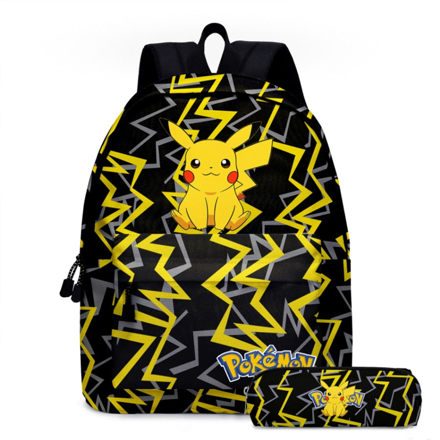 Pikachu Backpack with Anime Accessories