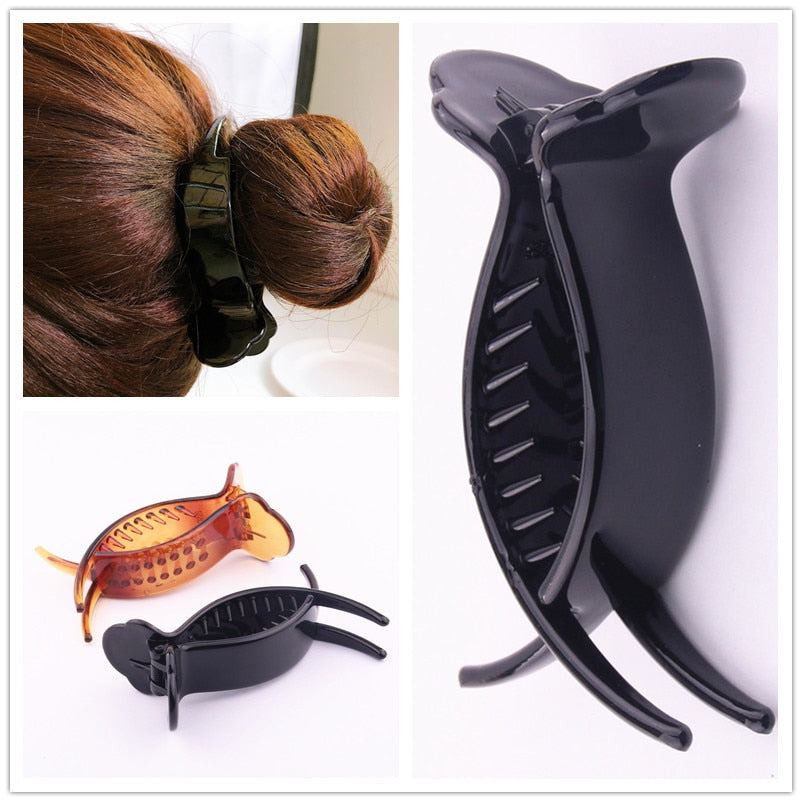Styling hair claw for precision.