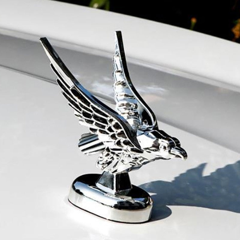 Car hood eagle emblem decoration.