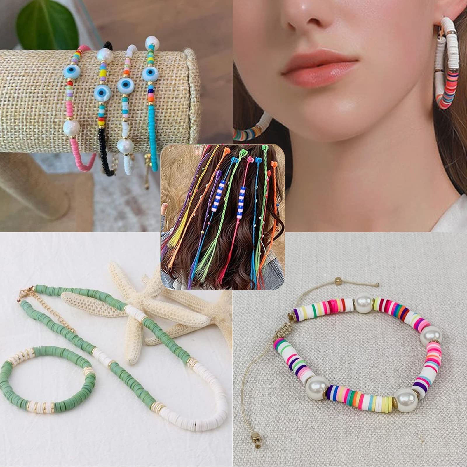 Clay Bracelet Beads 7200 pcs 6mm