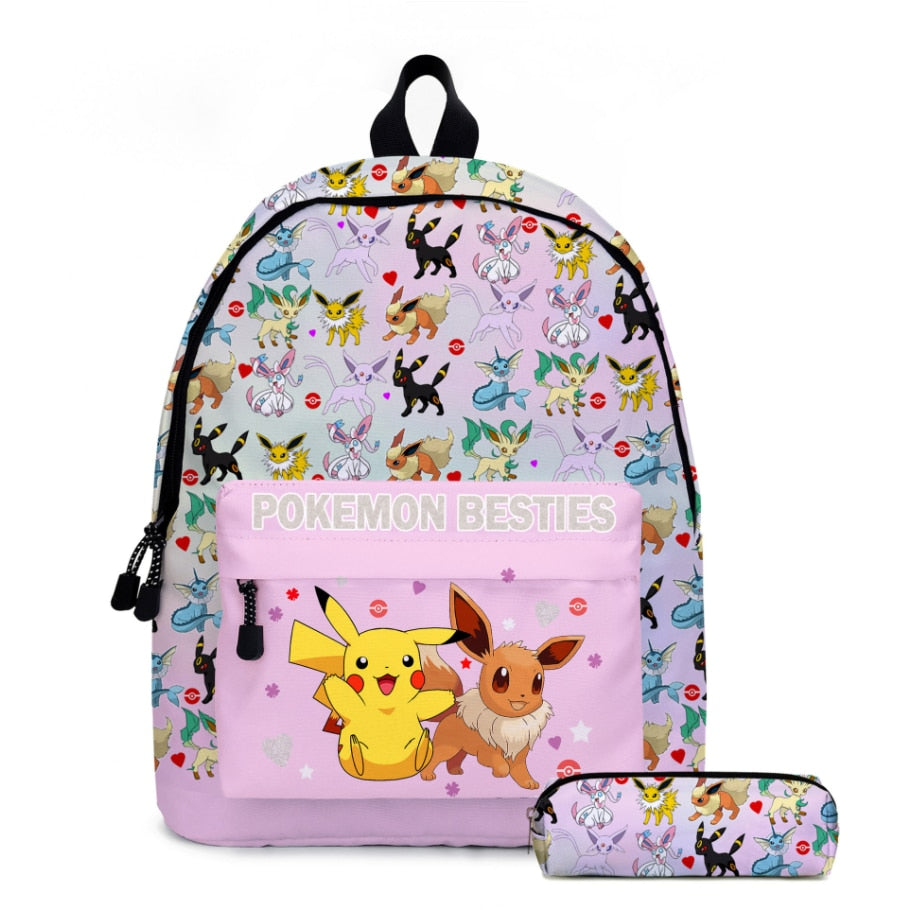 Pikachu Backpack with Anime Accessories