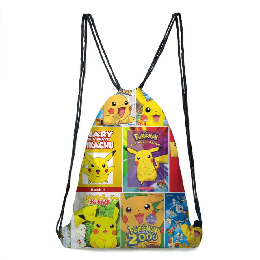 Pikachu Backpack with Anime Accessories