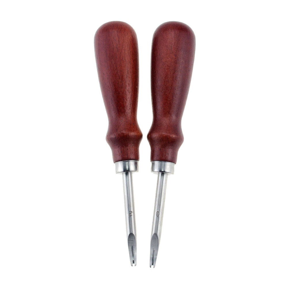 Leather edge beveling knife tool