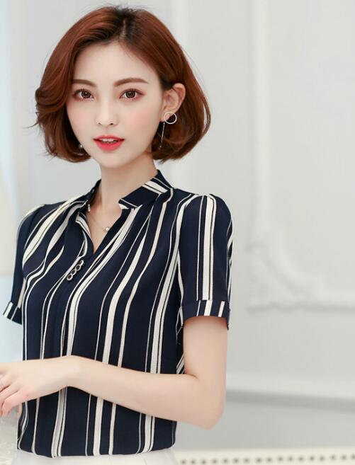 Chiffon V-collar Blouse Summer