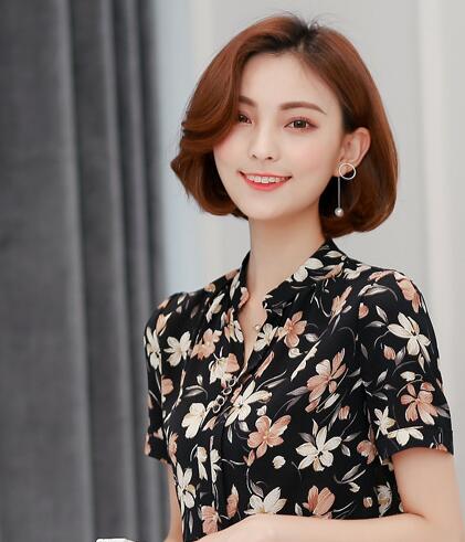 Chiffon V-collar Blouse Summer