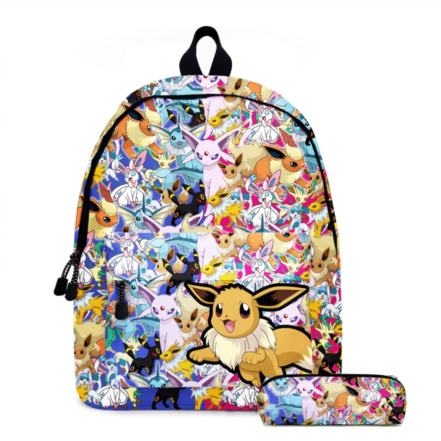 Pikachu Backpack with Anime Accessories