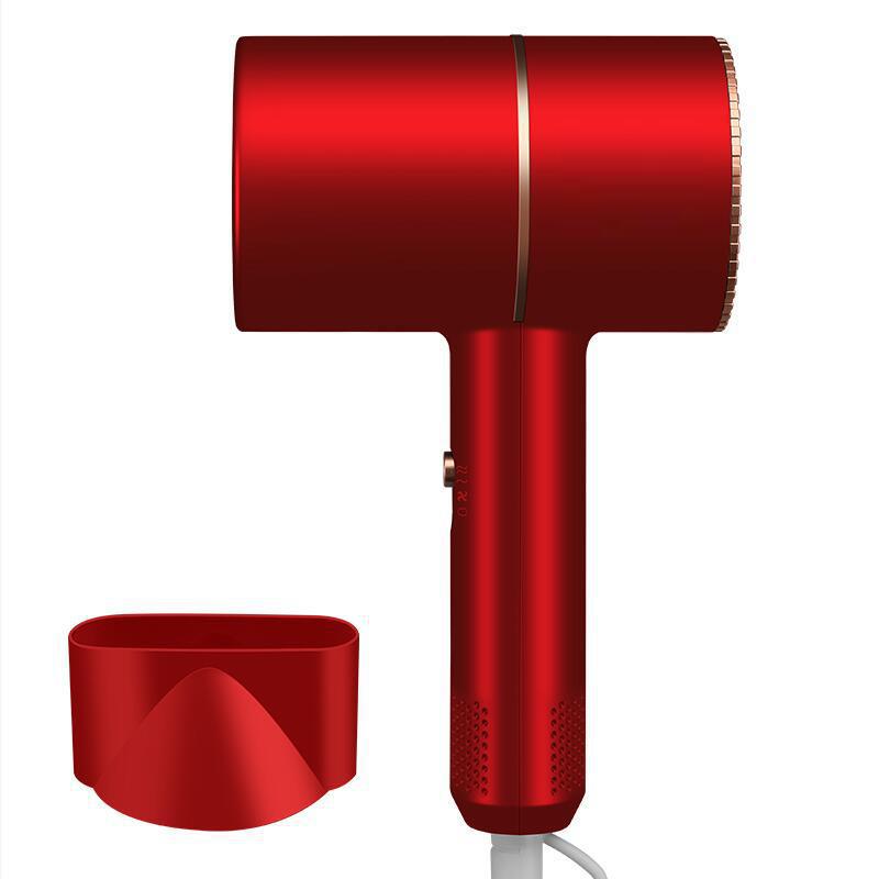 Foldable electric mini hair dryer.