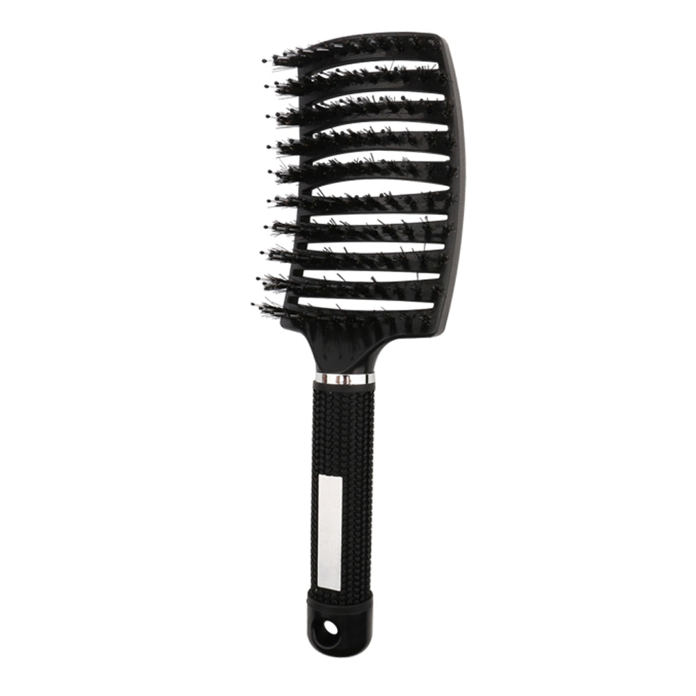 Detangling hairbrush for wet/dry hair.