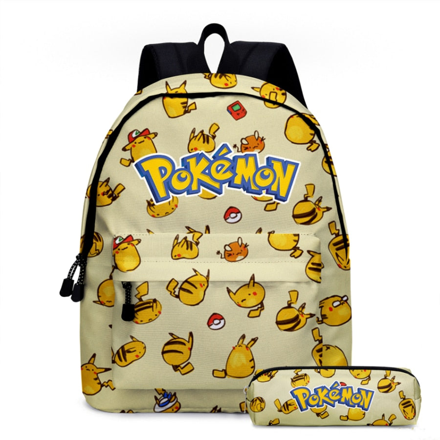 Pikachu Backpack with Anime Accessories