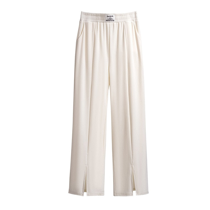 Oversized ice silk summer pants