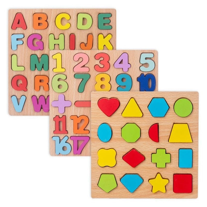 Montessori educational wooden puzzle toys