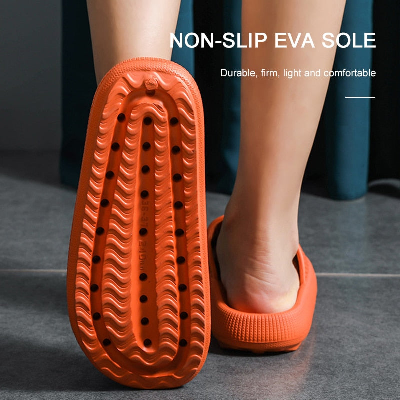 Thick platform EVA slippers for unisex, non-slip