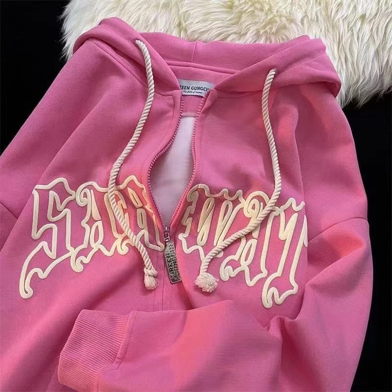 Retro devil horn hoodies for women.