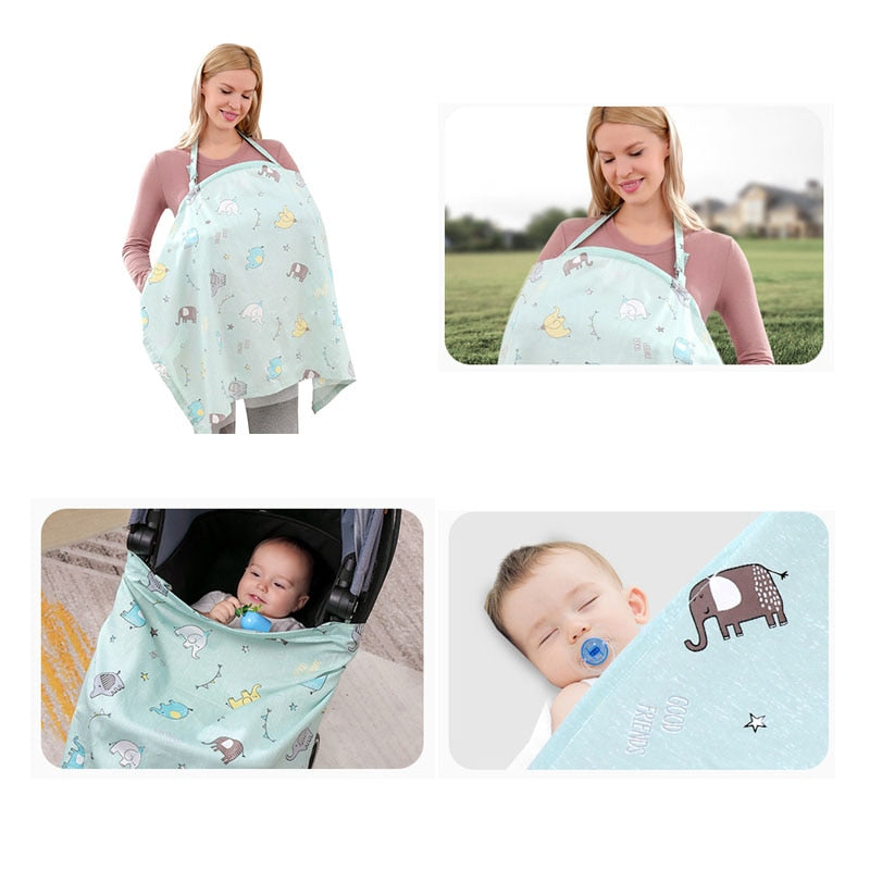 Cotton nursing cape for breastfeeding.