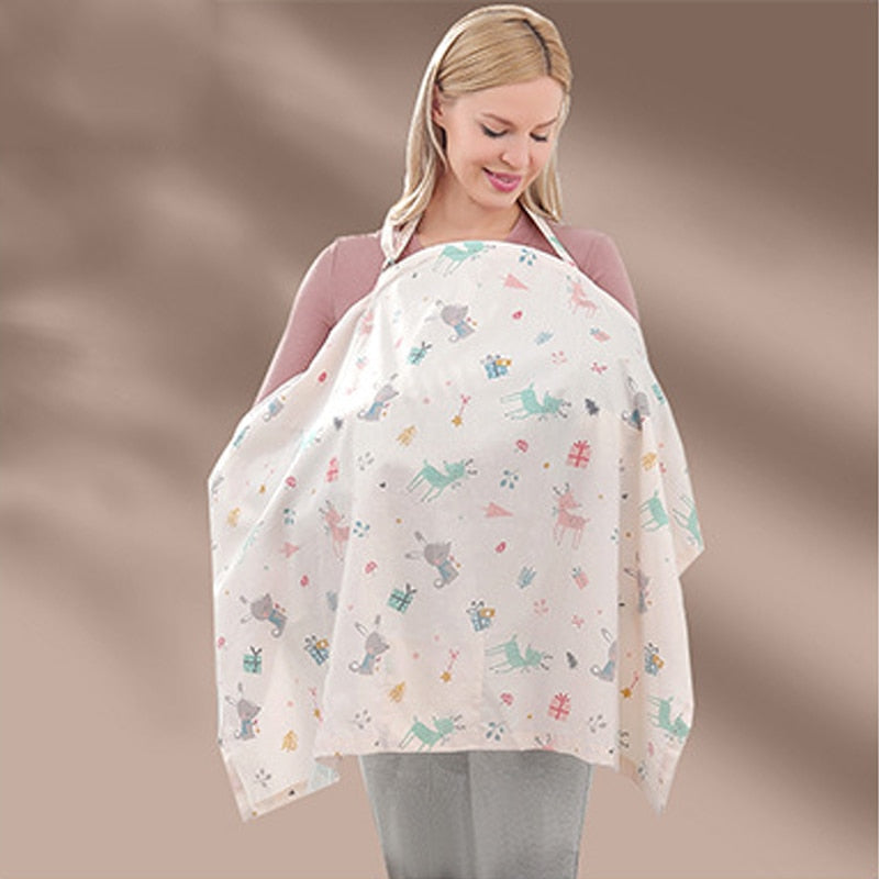 Cotton nursing cape for breastfeeding.