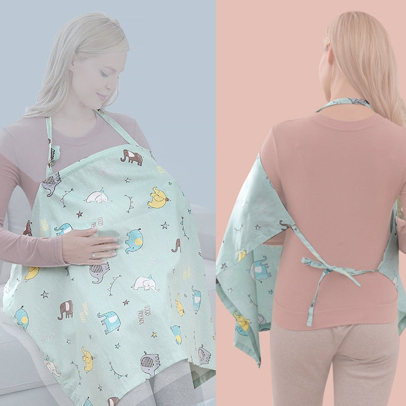 Cotton nursing cape for breastfeeding.