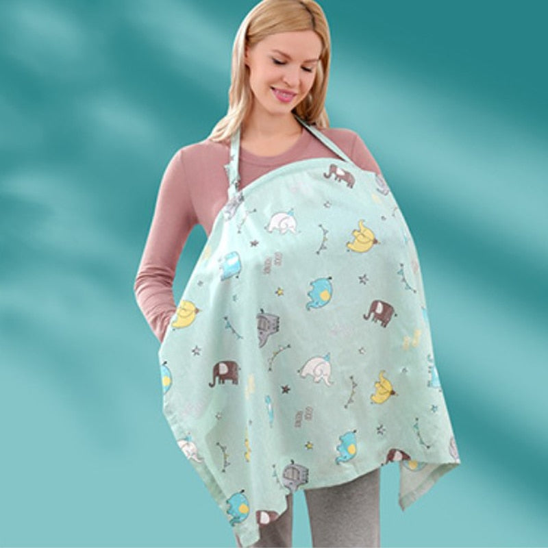 Cotton nursing cape for breastfeeding.