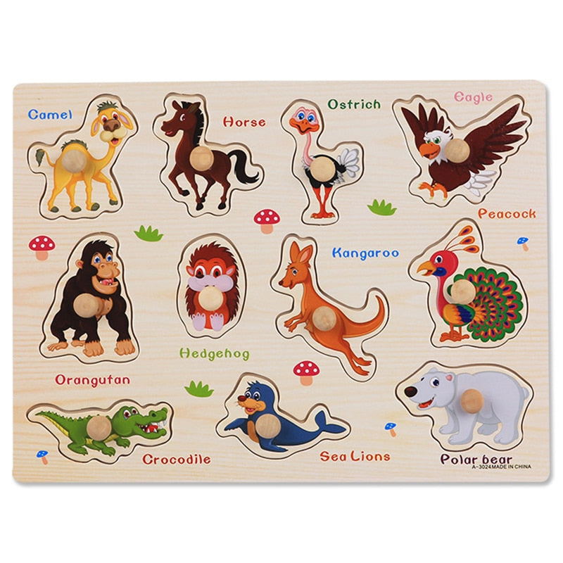 Montessori educational wooden puzzle toys