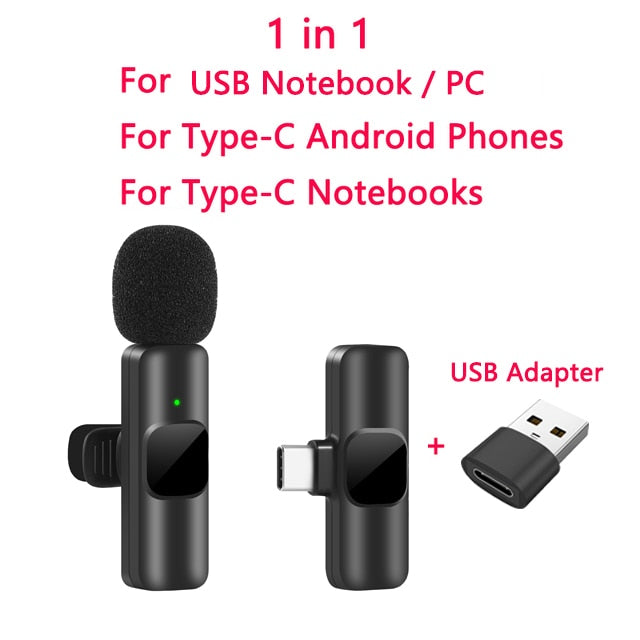 Portable Wireless Lavalier Microphone.