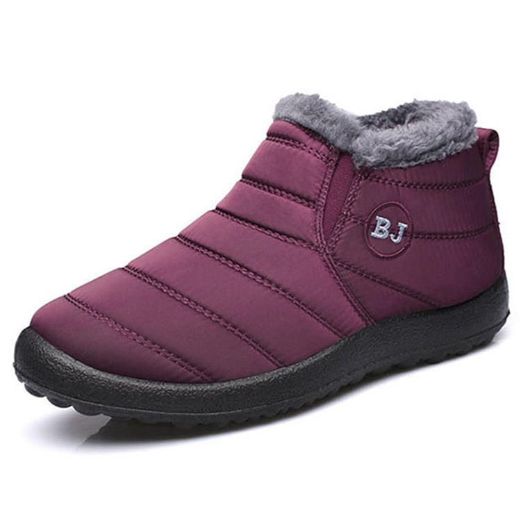 Waterproof Slip-On Winter Ankle Boots