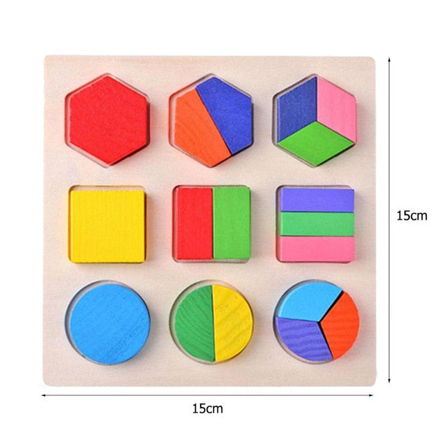 Montessori educational wooden puzzle toys