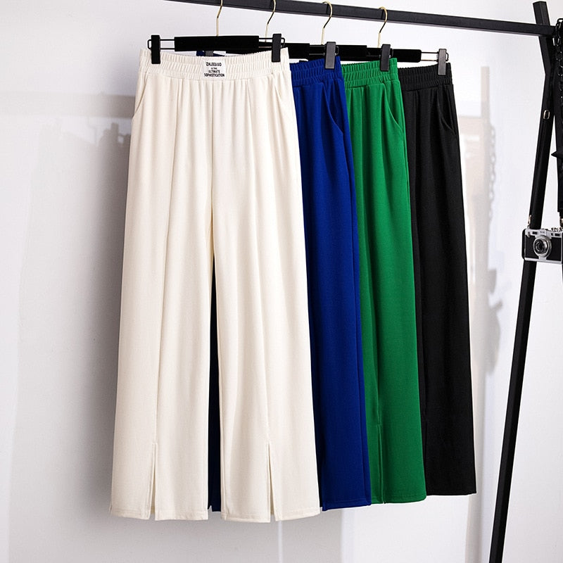 Oversized ice silk summer pants