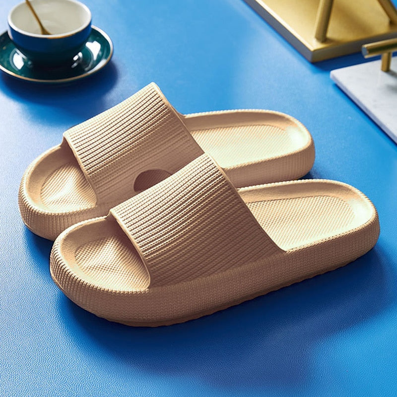 Thick platform EVA slippers for unisex, non-slip