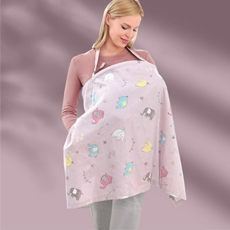 Cotton nursing cape for breastfeeding.