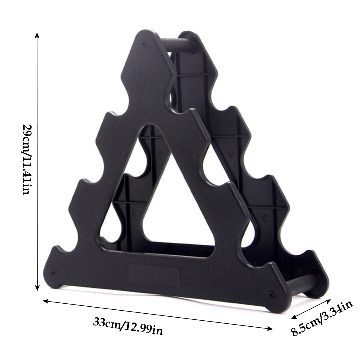 Triangle dumbbell stand for home