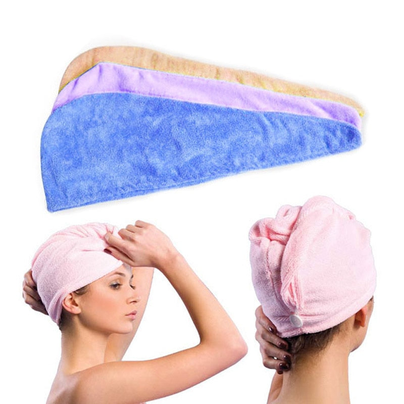 Microfiber towel hair cap holder.
