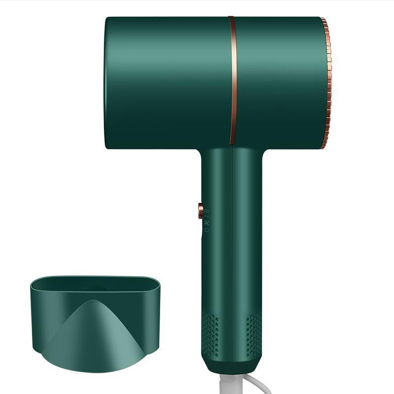 Foldable electric mini hair dryer.