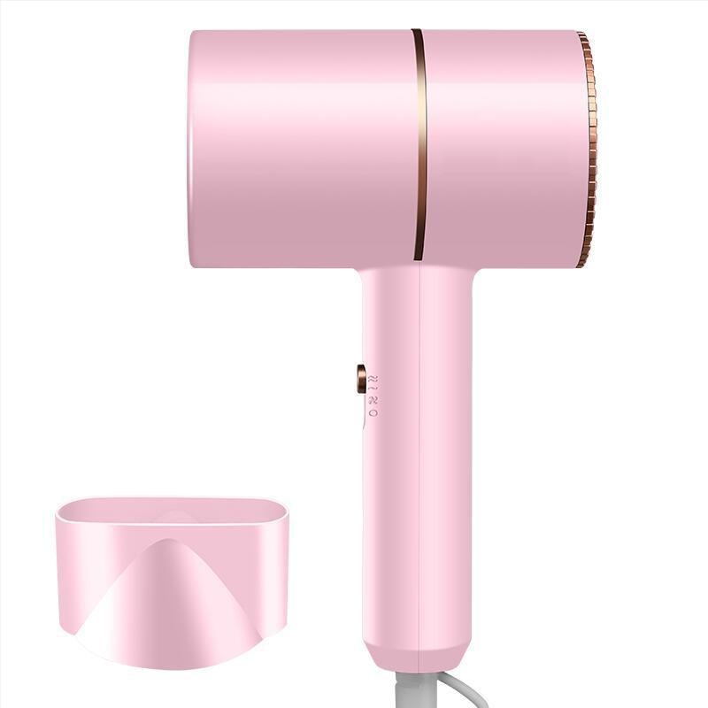 Foldable electric mini hair dryer.