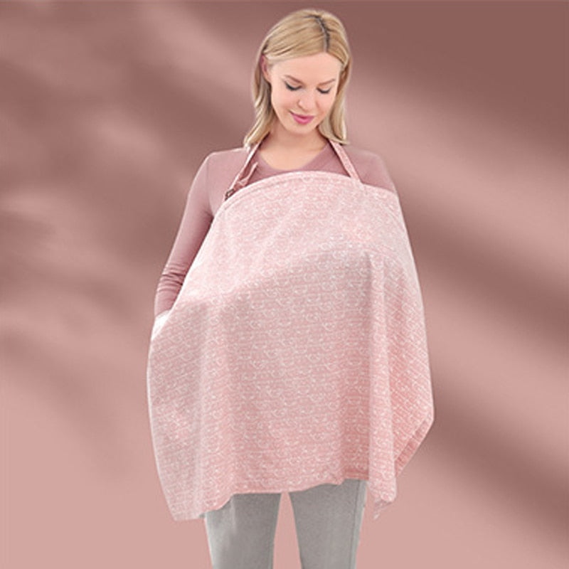 Cotton nursing cape for breastfeeding.