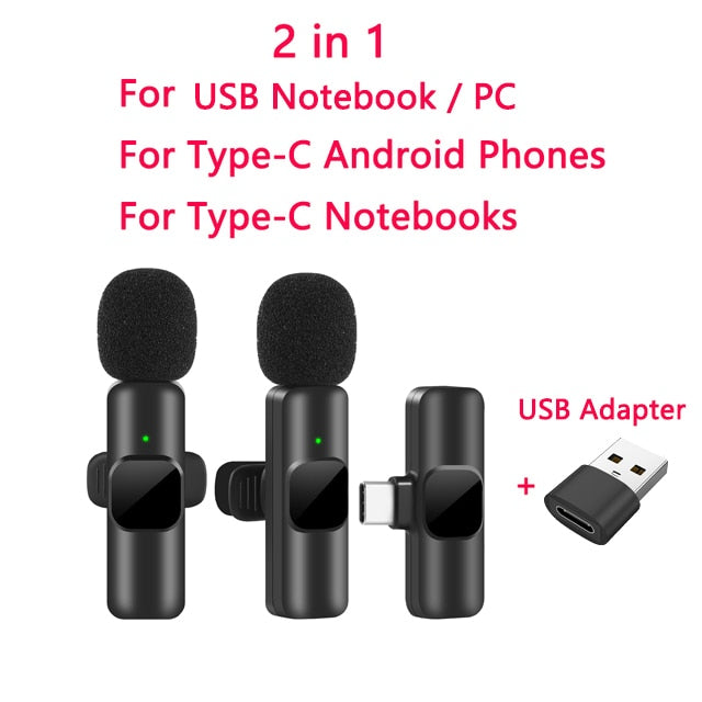 Portable Wireless Lavalier Microphone.