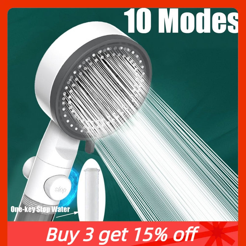 Filtered High-Pressure Handheld Showerhead