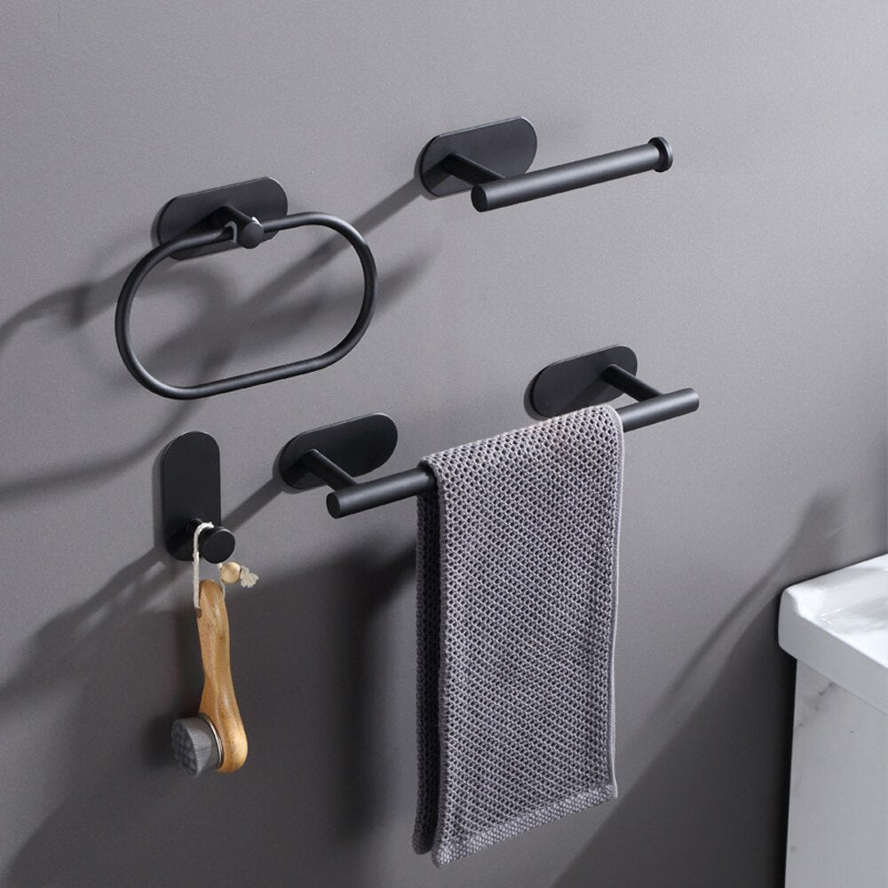 Adhesive Toilet Paper Holder Set