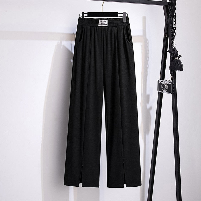 Oversized ice silk summer pants