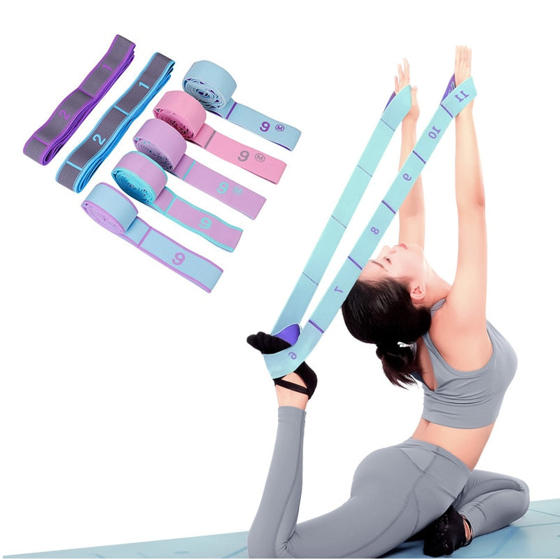 Elastic Yoga Resistance Bands Set.